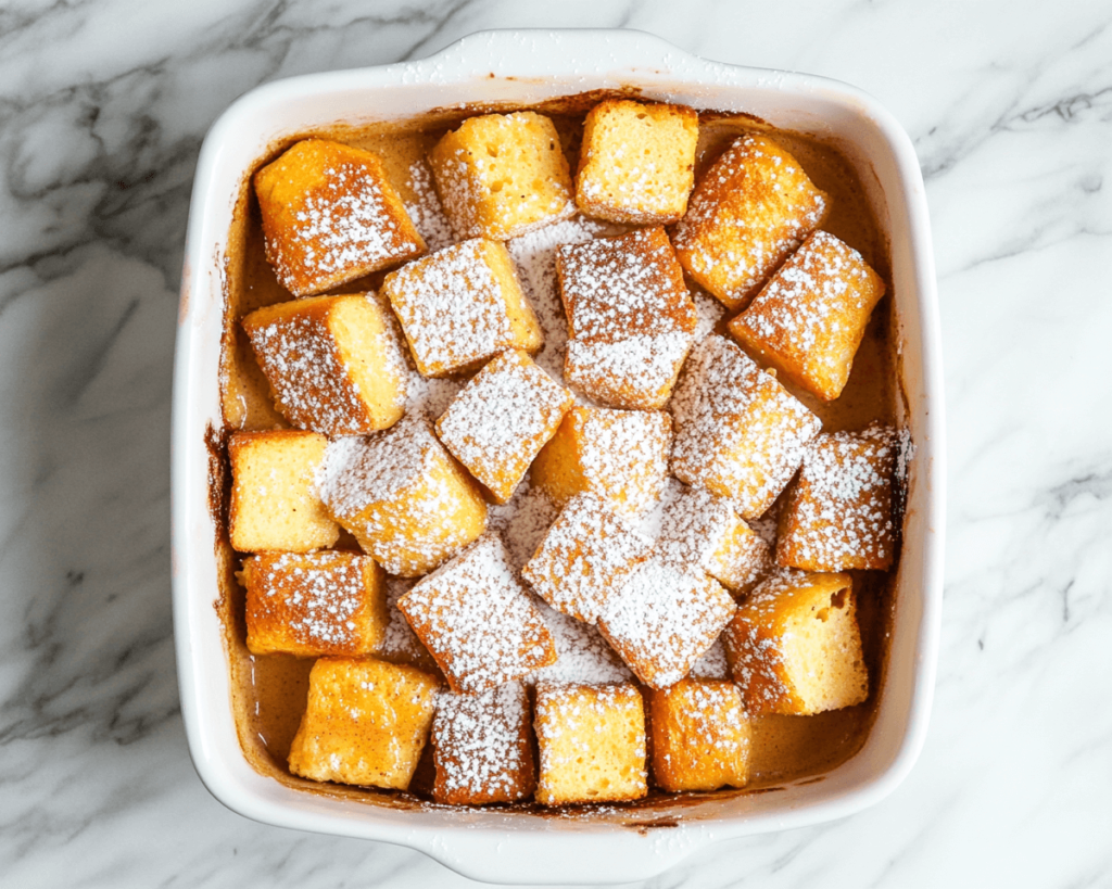 Overnight Eggnog French Toast Casserole