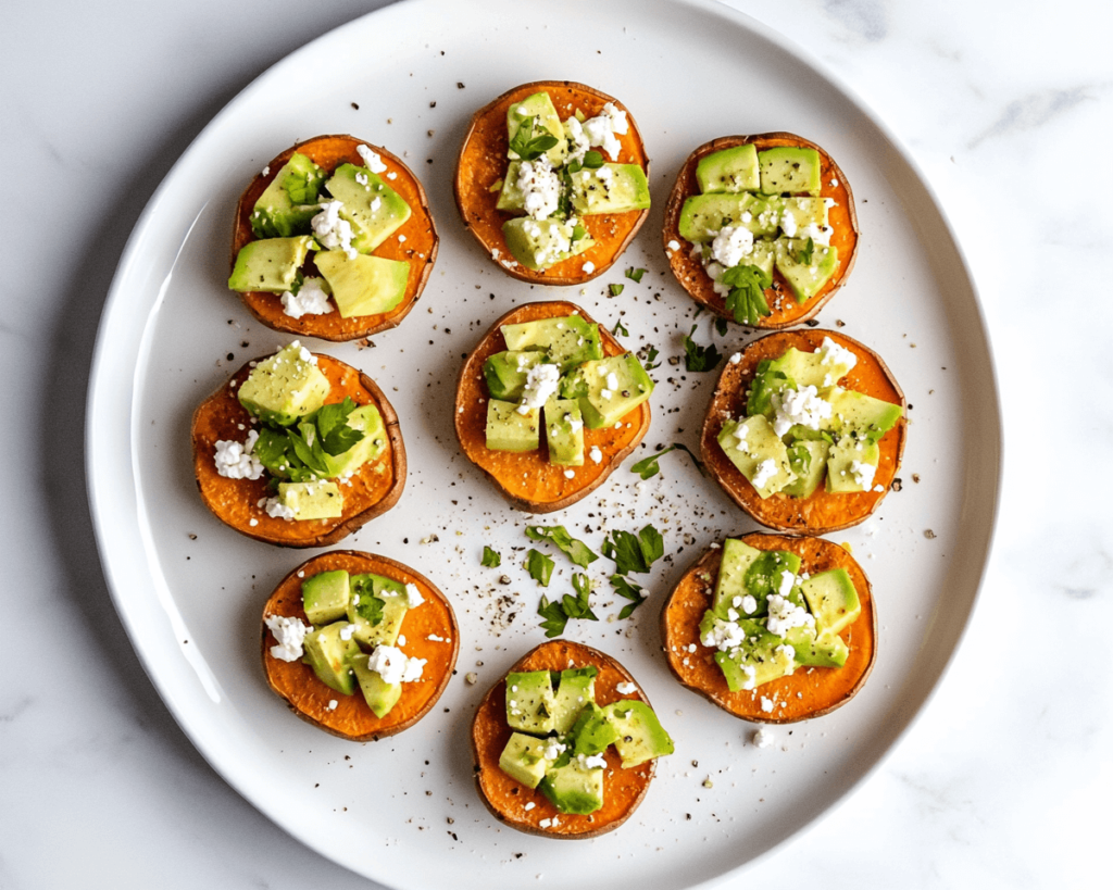 Sweet Potato Rounds with Avocado