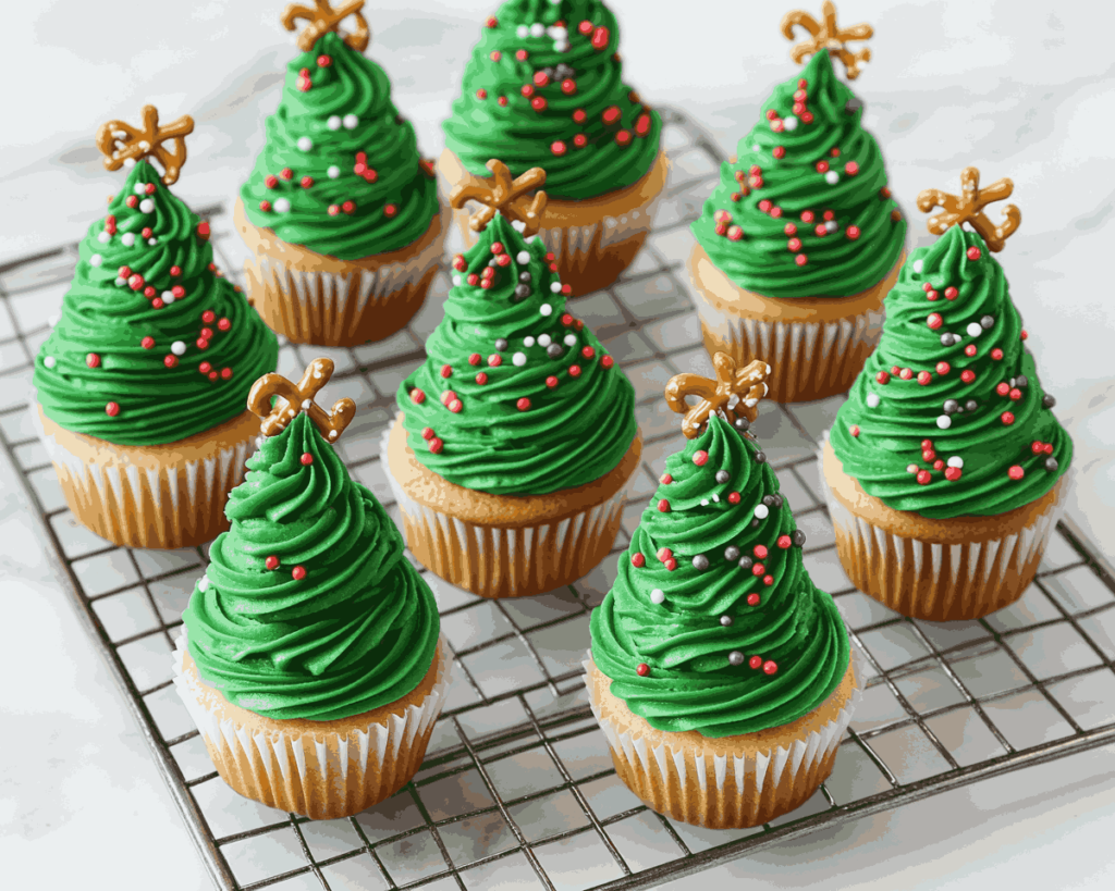 Christmas Tree Cupcakes