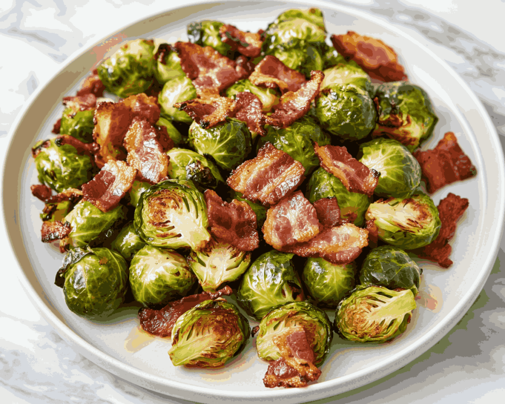 Maple Bacon Brussels Sprouts