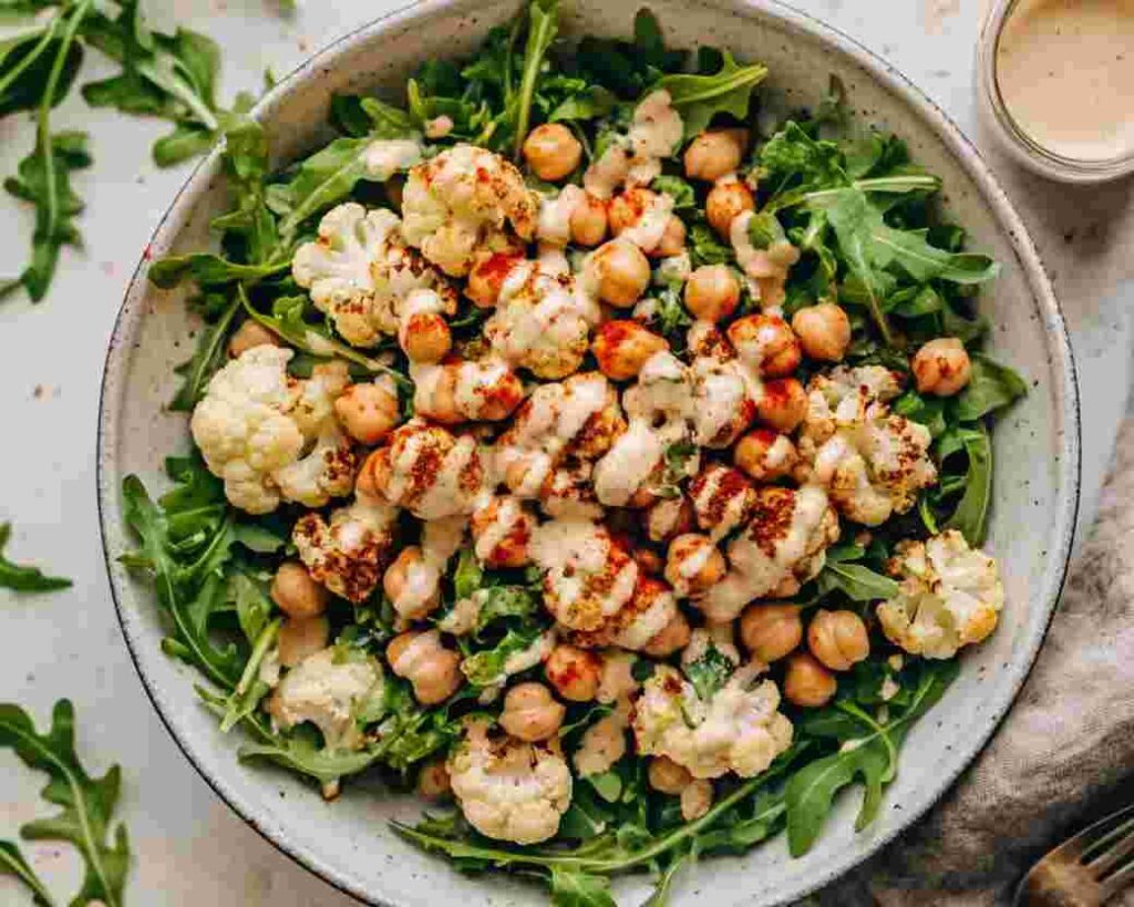 Roasted Cauliflower and Chickpea Salad