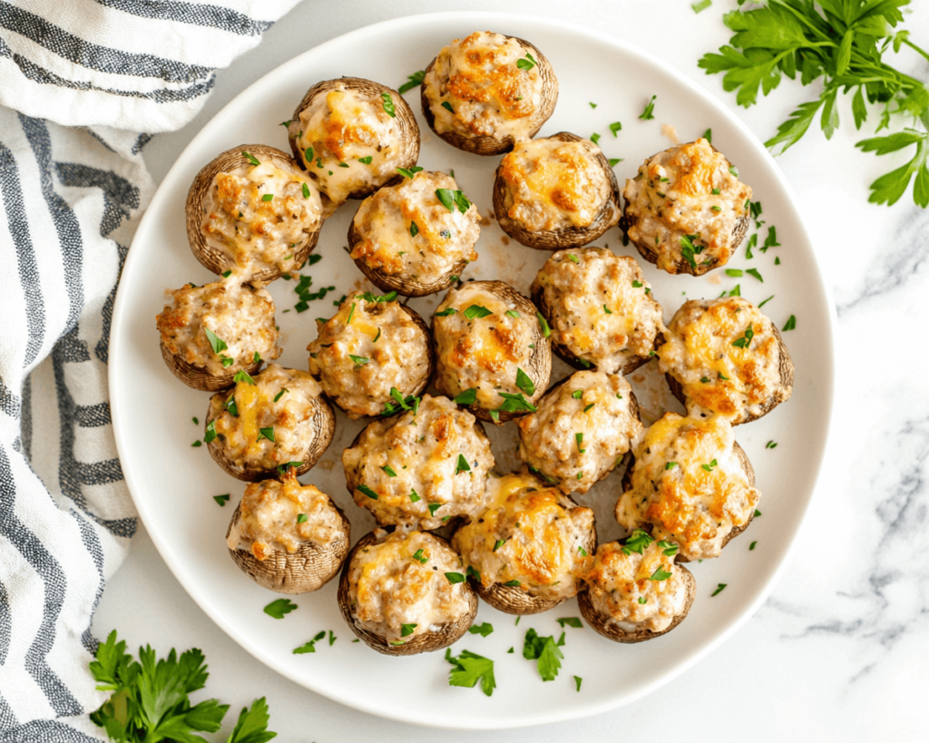 Stuffed Mushrooms with Sausage