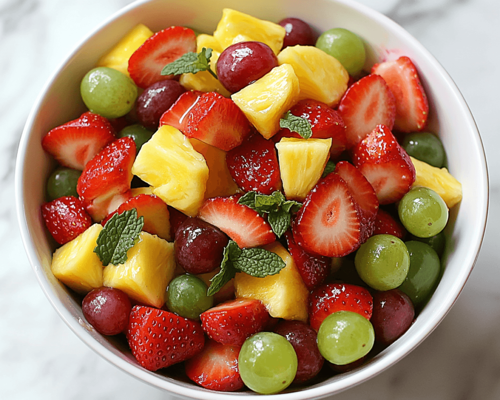 Holiday Fruit Salad with Honey Lime Dressing