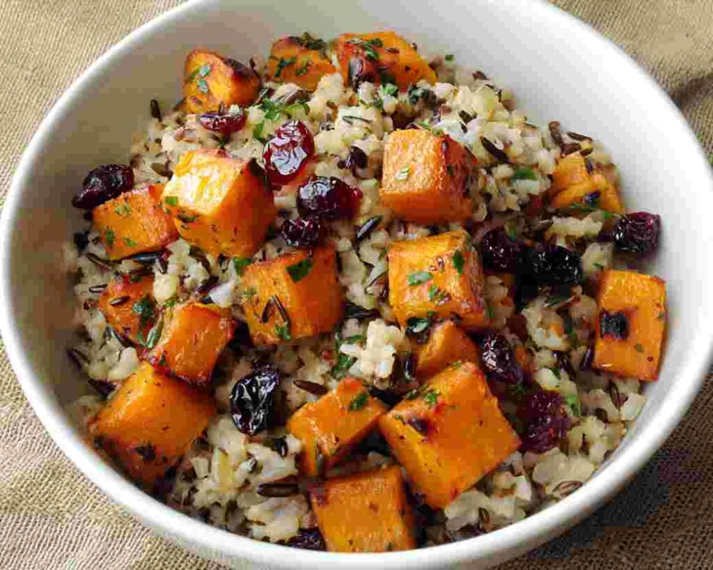 Warm Wild Rice and Butternut Squash Salad