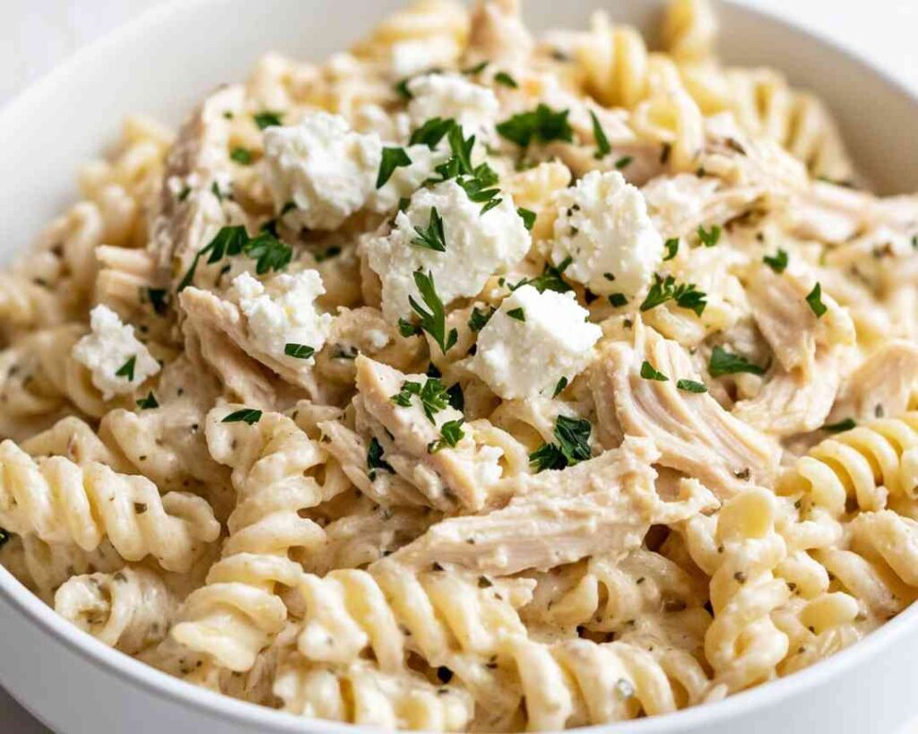 Creamy Chicken Feta Pasta