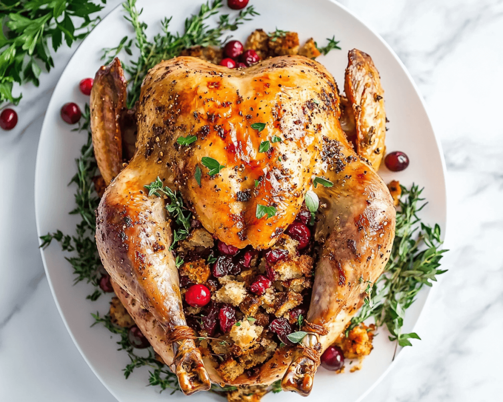 Roast Turkey with Cranberry Stuffing