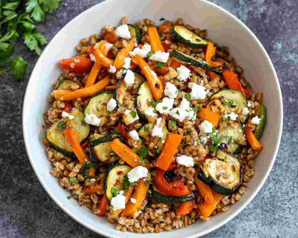 Farro and Roasted Vegetable Salad