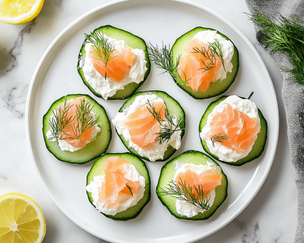 Smoked Salmon Cucumber Bites