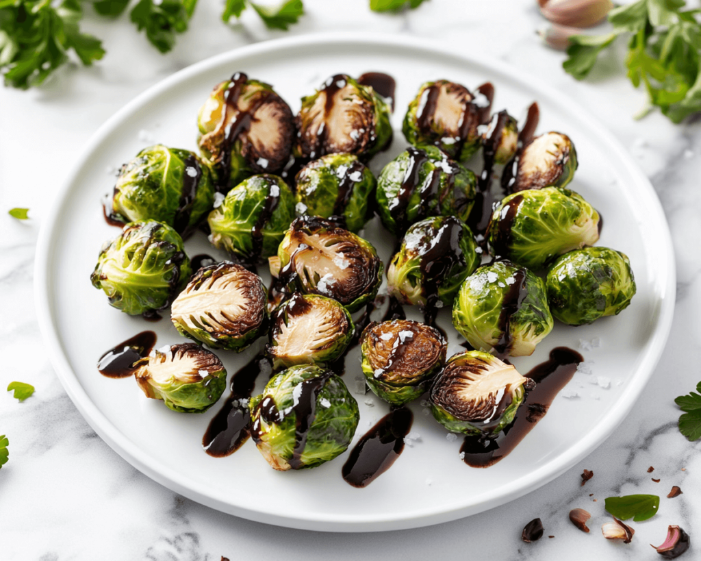 Roasted Brussels Sprouts with Balsamic Glaze