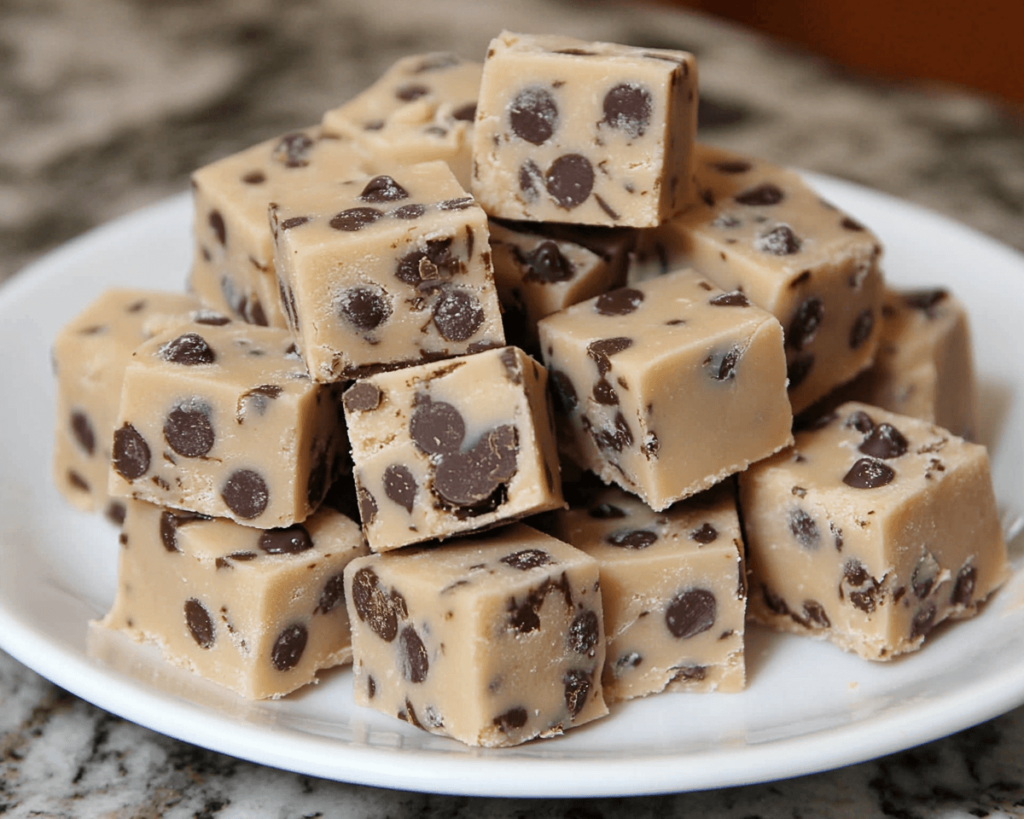 Chocolate Chip Cookie Dough Fudge