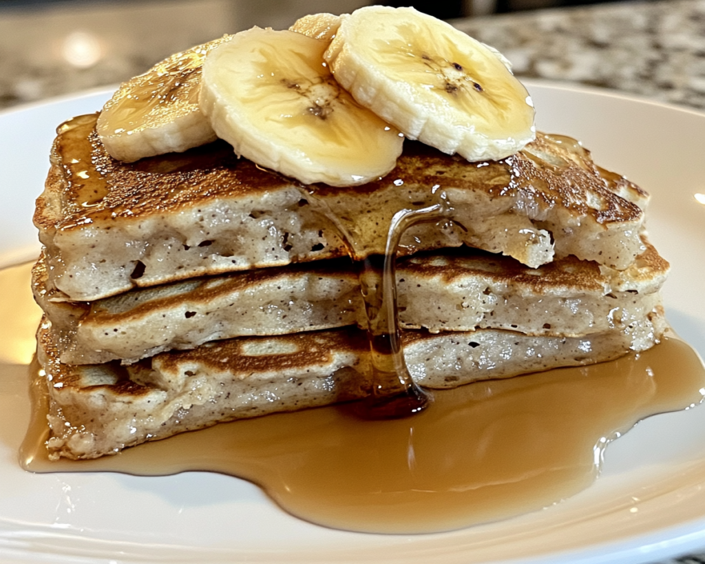 Banana Pancakes with Maple Syrup