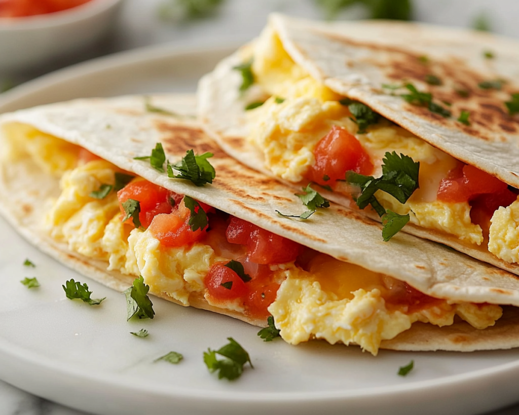 Breakfast Quesadillas with Salsa