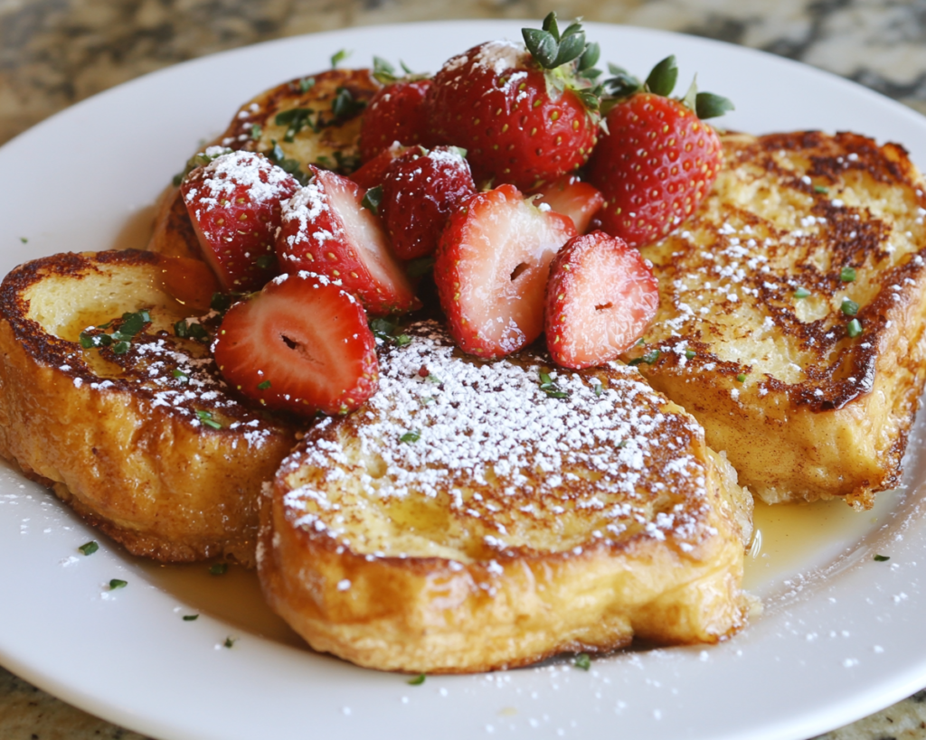 French Toast with Fresh Strawberries