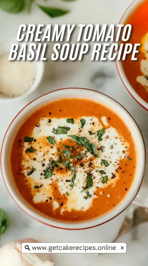 Creamy Tomato Basil Soup Recipe