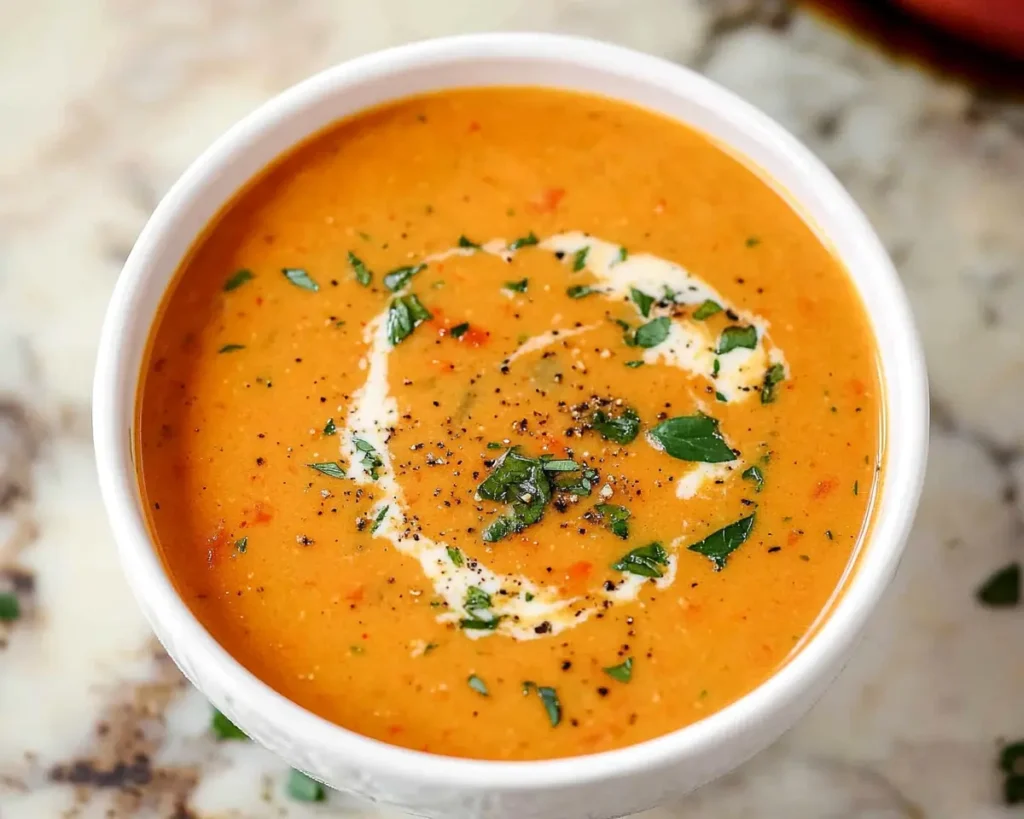 Creamy Tomato Basil Soup Recipe