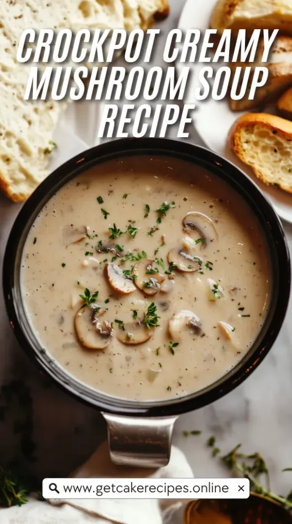 Crockpot Creamy Mushroom Soup Recipe