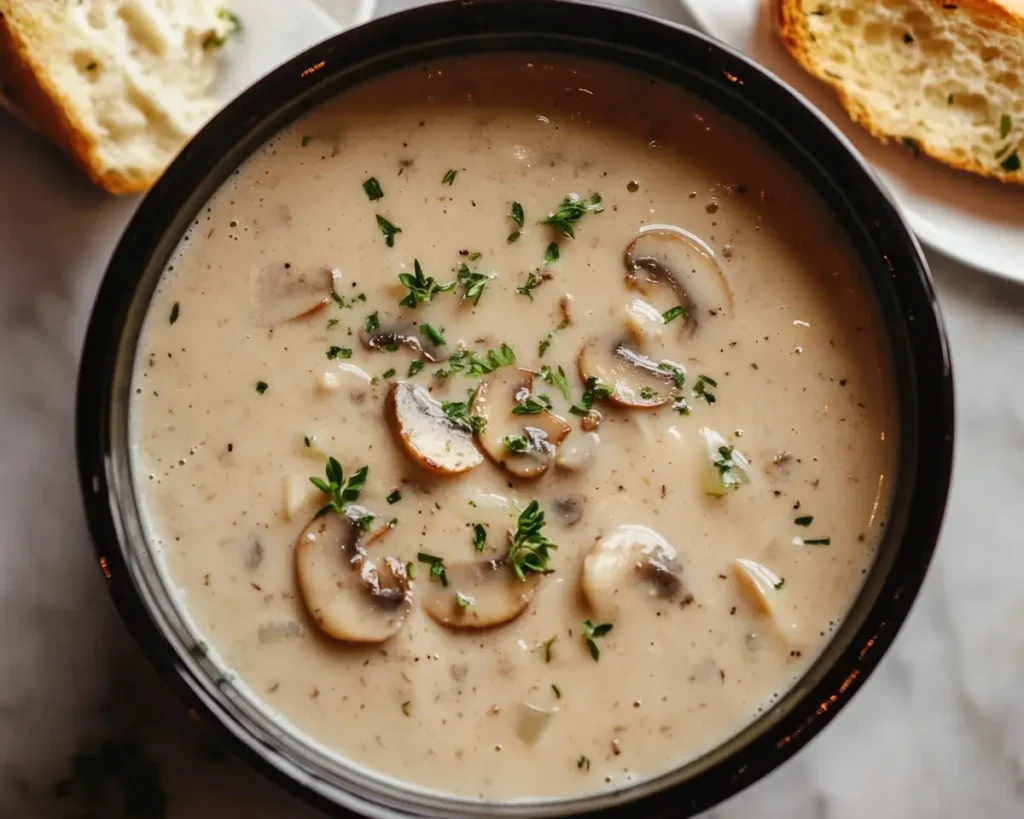 Crockpot Creamy Mushroom Soup Recipe