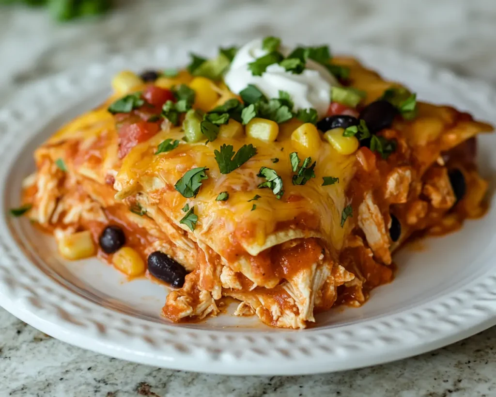 Easy Chicken Enchilada Casserole Recipe