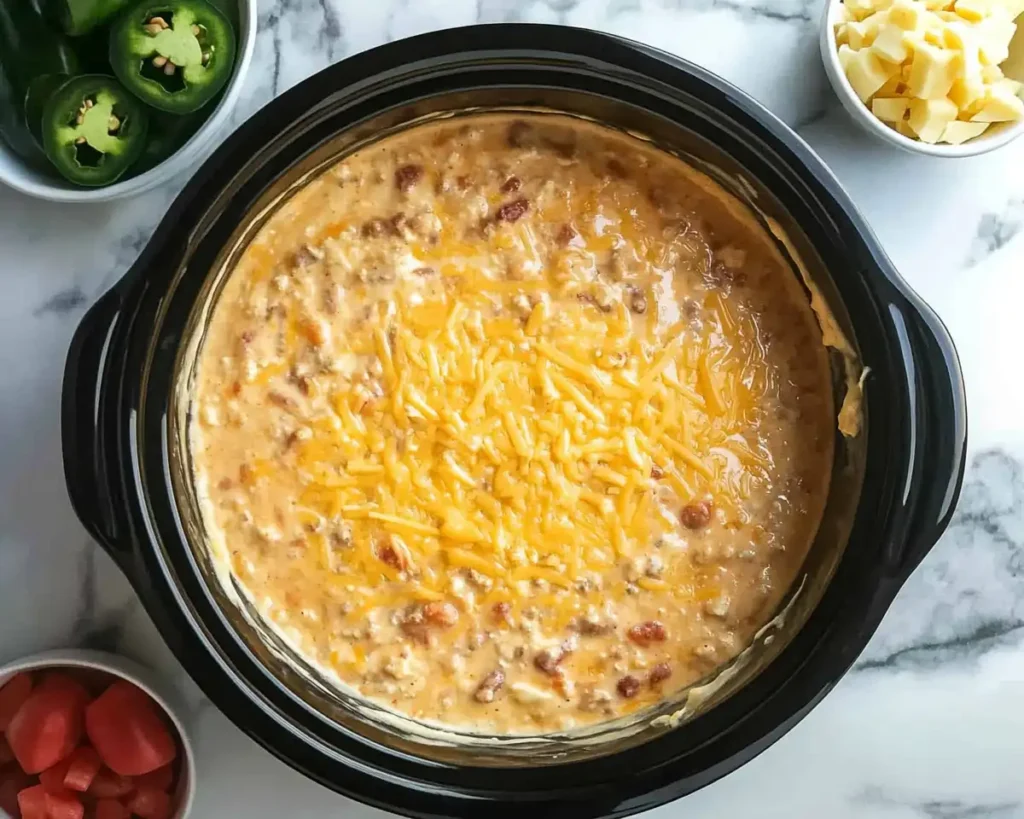 Easy Chili Cheese Dip Crockpot Recipe