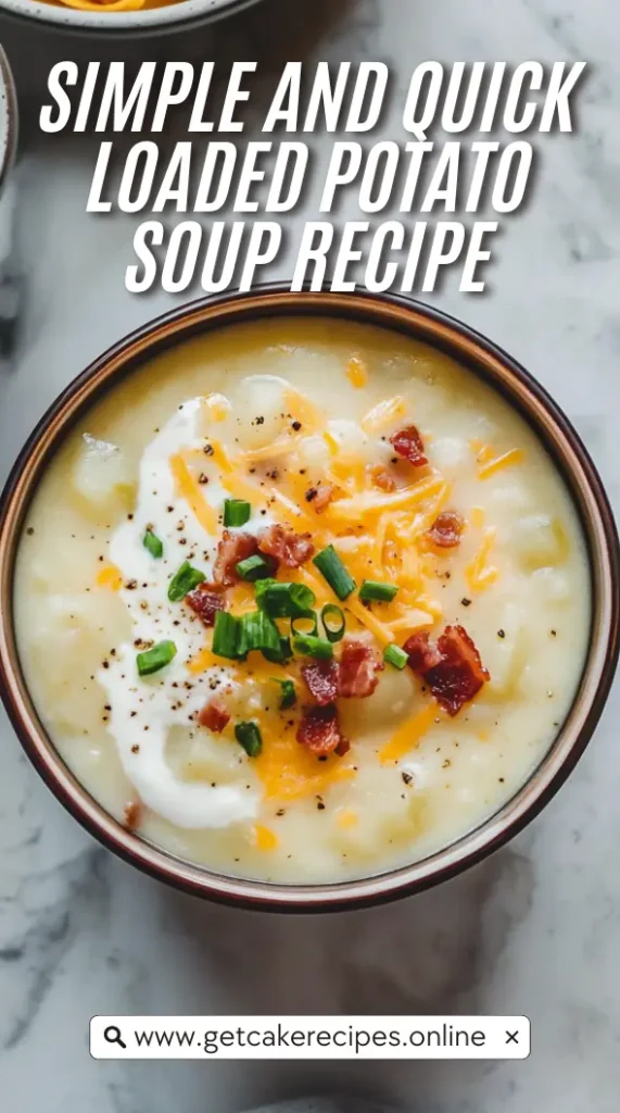 Simple and Quick Loaded Potato Soup Recipe