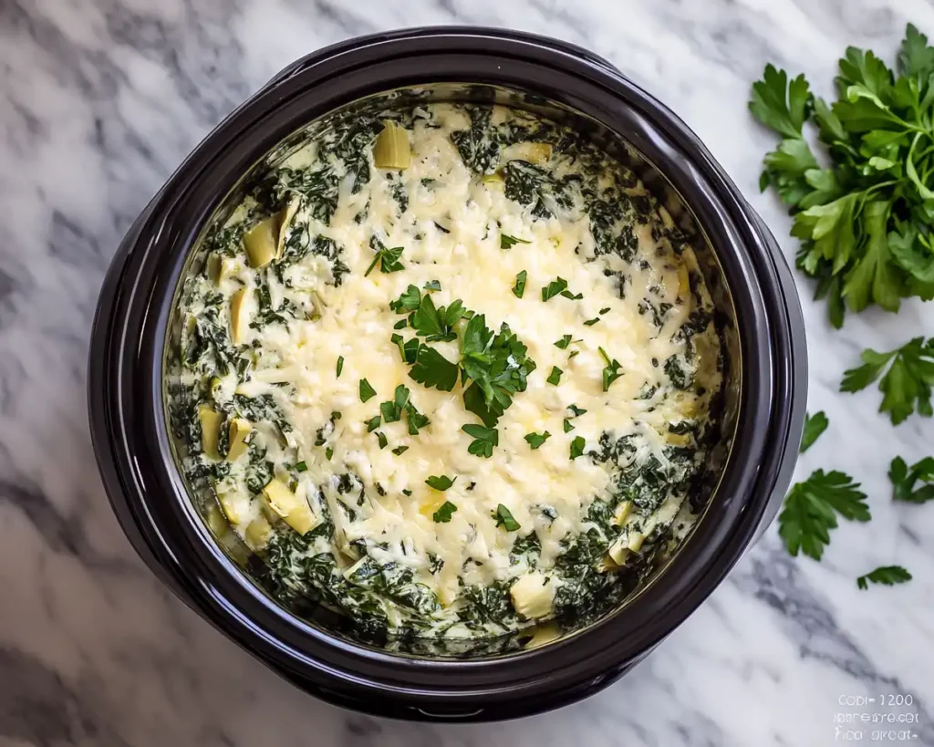 The Best Crockpot Spinach and Artichoke Dip