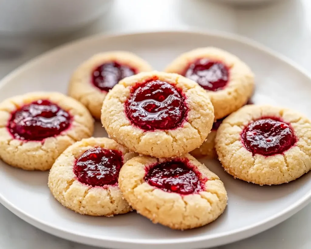 Easy Raspberry Thumbprint Cookies