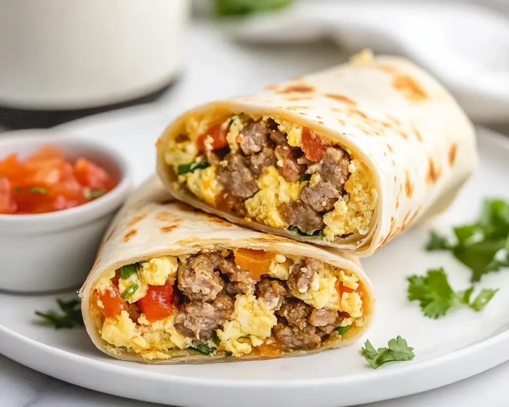 Easy Sausage Breakfast Burritos Recipe