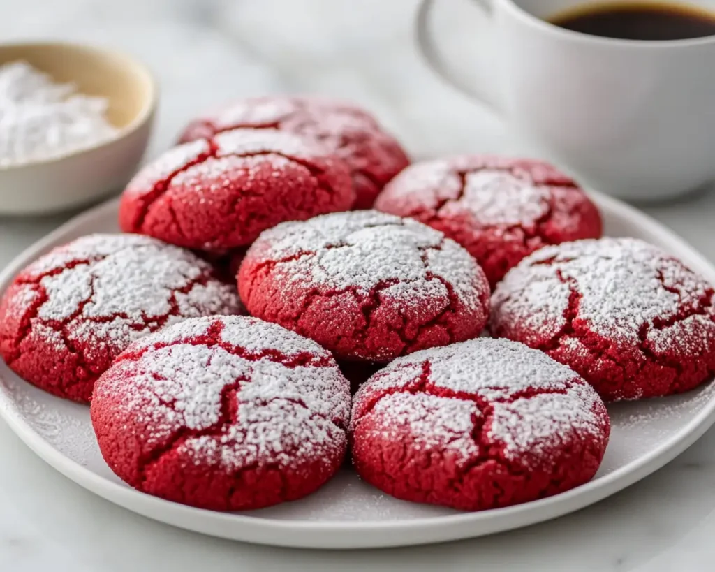 Red Velvet Gooey Butter Cookies