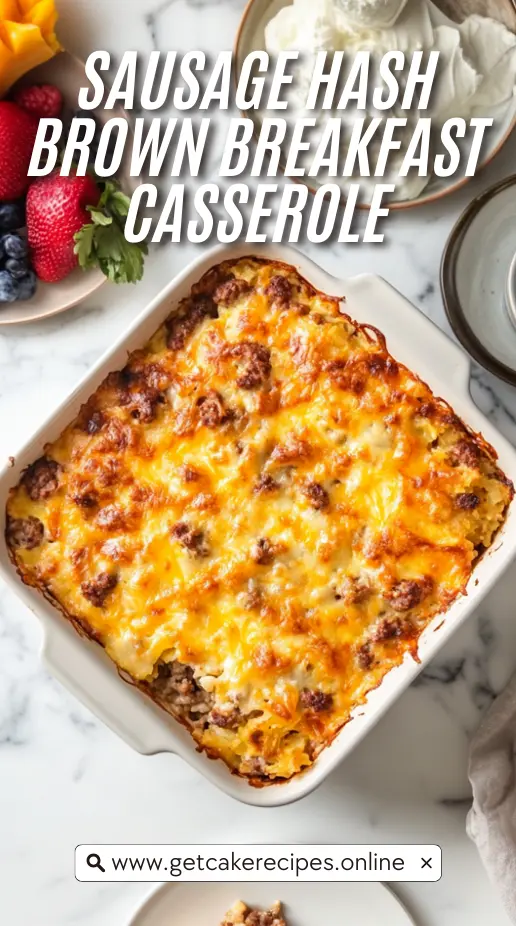 Sausage Hash Brown Breakfast Casserole