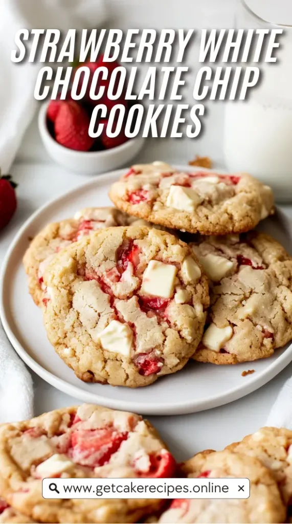 Strawberry White Chocolate Chip Cookies