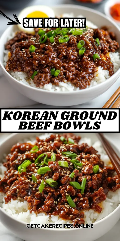 Korean Ground Beef Bowls Recipe