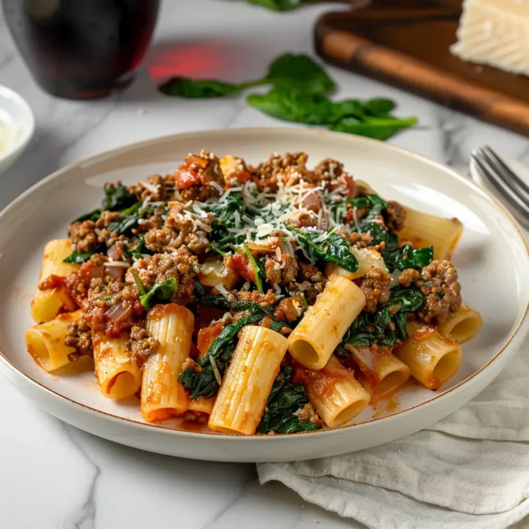 Easy Beef and Spinach Pasta Recipe