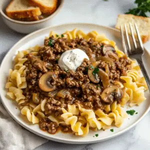 Easy Ground Beef Stroganoff Recipe