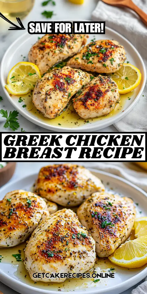 Oven Baked Greek Chicken Breast Recipe