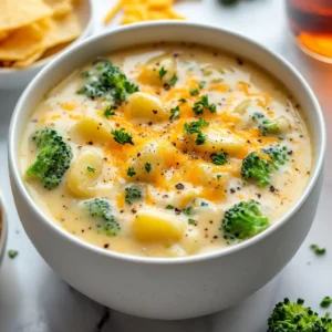 Cheddar Broccoli Potato Soup Recipe